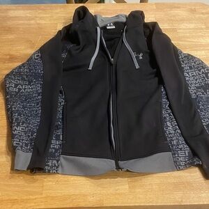 Under Armour Black and Gray Zip-Up Jacket